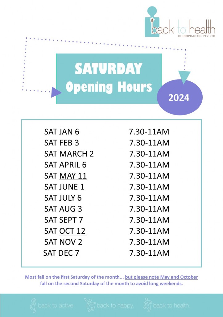 2024 Saturday trading hours and dates