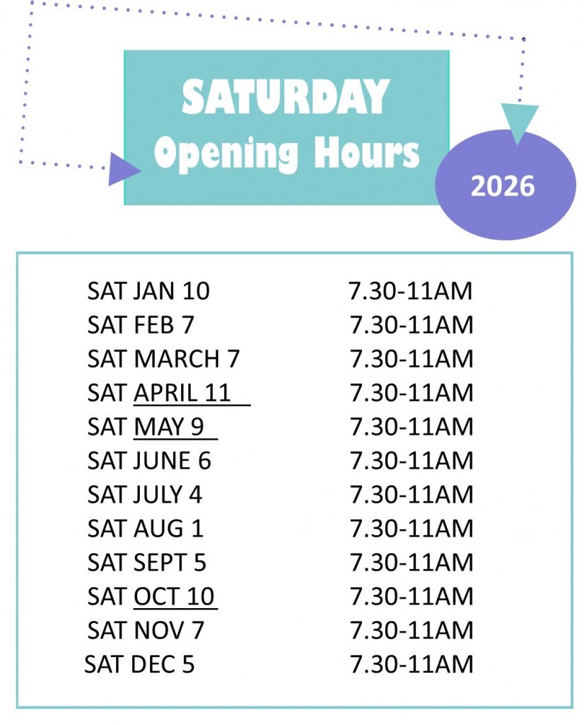 SATURDAY HOURS 2026