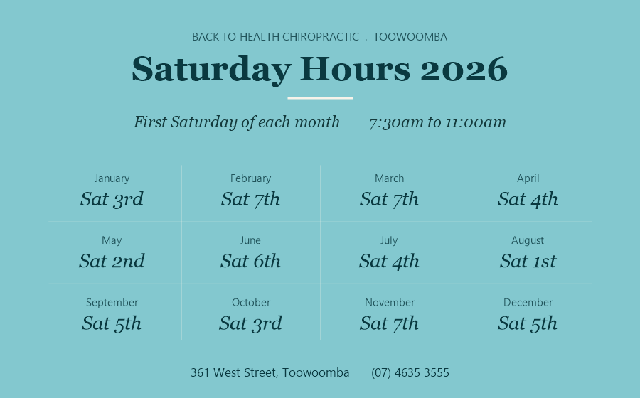 Our 2026 Saturday hours